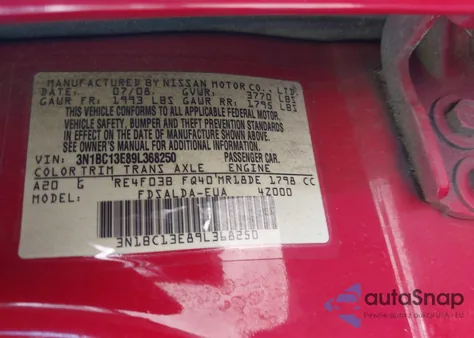 2009 Nissan Versa 1.8S z USA, uszkodzony, nr VIN 3N1BC13E89L368250